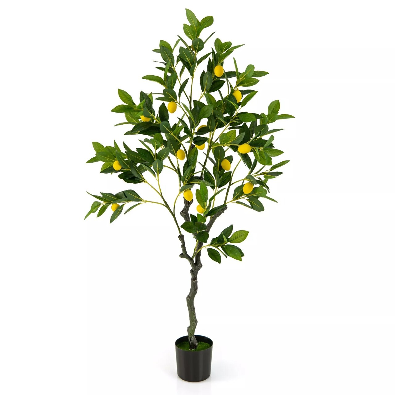 Artificial Lemon Tree 4 FT Tall Fake Plant Office Decor w/Lemon Fruits